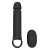 Черная насадка-удлинитель с вибрацией Vibrating Extender With Remote - Dream Toys - в Челябинске купить с доставкой