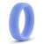 Голубое люминесцентное кольцо Silicone Glo Cock Ring - Blush Novelties - в Челябинске купить с доставкой