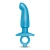 Голубая анальная пробка для массажа простаты Hither Silicone Prostate Plug - 14,3 см. - b-Vibe - в Челябинске купить с доставкой