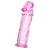 Розовая насадка фаллической формы - 12,5 см. - A-toys - в Челябинске купить с доставкой