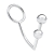 Кольцо на пенис с анальным стимулятором Two Bead Stainless Steel Anal Hook   Cock Ring - BlueLine - в Челябинске купить с доставкой