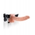 Телесный полый страпон с вибрацией Vibrating Hollow Strap-On with Balls - 24 см. - Pipedream - купить с доставкой в Челябинске