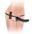 Черный страпон с вагинальной пробкой Deluxe Vibrating Penetrix Strap-On - 19 см. - Pipedream - купить с доставкой в Челябинске
