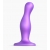 Фиолетовая насадка Strap-On-Me Dildo Plug Curvy size M - Strap-on-me - купить с доставкой в Челябинске