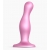 Розовая насадка Strap-On-Me Dildo Plug Curvy size M - Strap-on-me - купить с доставкой в Челябинске