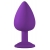 Большая фиолетовая анальная пробка Emotions Cutie Large с голубым кристаллом - 10 см. - Lola Games - купить с доставкой в Челябинске