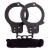 Чёрные наручники из листового металла в комплекте с веревкой BONDX METAL CUFFS LOVE ROPE SET - Dream Toys - купить с доставкой в Челябинске