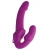 Ярко-розовый безремневой вибрострапон Evoke Vibrating Strapless Silicone Strap-on Dildo - XR Brands - купить с доставкой в Челябинске