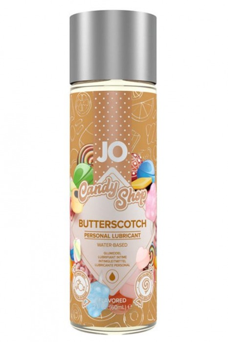 Смазка на водной основе Candy Shop Butterscotch с ароматом ирисок - 60 мл. - System JO - купить с доставкой в Челябинске