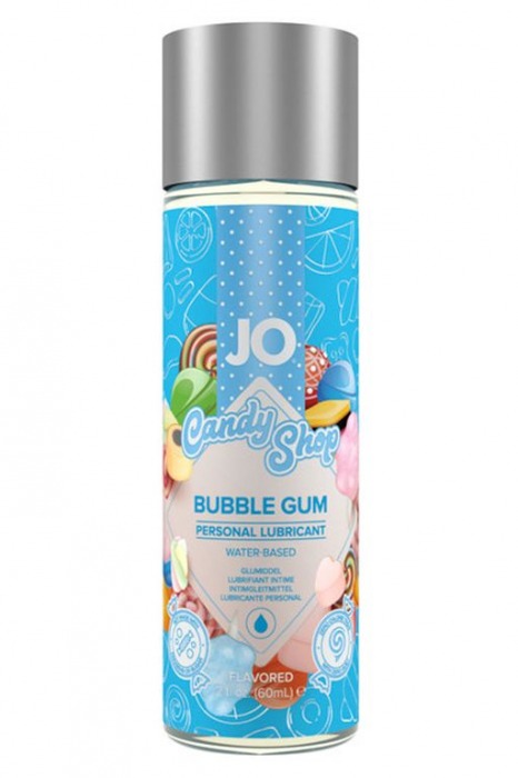 Смазка на водной основе Candy Shop Bubblegum с ароматом жвачки - 60 мл. - System JO - купить с доставкой в Челябинске