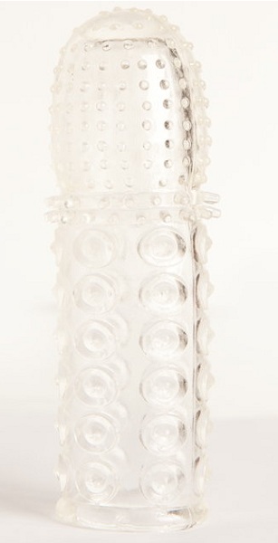 Прозрачная закрытая гелевая насадка - 13,5 см. - Toyfa Basic - в Челябинске купить с доставкой