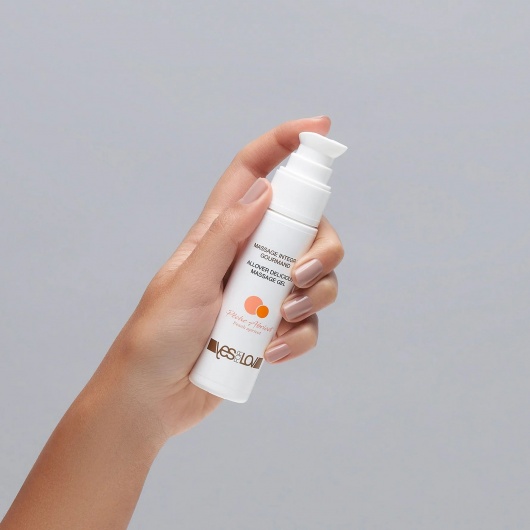 Универсальный массажный гель-смазка Allover Delicious Massage Gel с ароматом персика и аброкоса - 50 мл. - YESforLOV - купить с доставкой в Челябинске