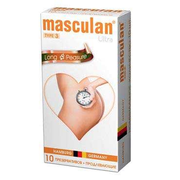 Розовые презервативы Masculan Ultra Long Pleasure с колечками, пупырышками и продлевающим эффектом - 10 шт. - Masculan - купить с доставкой в Челябинске