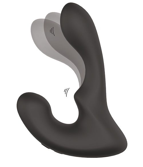 Чёрный массажер простаты с 2 моторами BOOTY ROCKER - Dream Toys - в Челябинске купить с доставкой
