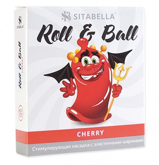 Стимулирующий презерватив-насадка Roll   Ball Cherry - Sitabella - купить с доставкой в Челябинске