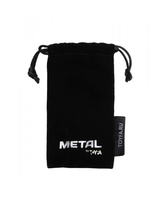 Серебристая коническая анальная пробка с красным кристаллом - 8 см. - ToyFa - купить с доставкой в Челябинске