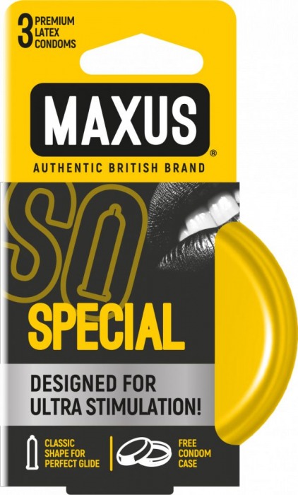 Презервативы с точками и рёбрами в железном кейсе MAXUS Special - 3 шт. - Maxus - купить с доставкой в Челябинске