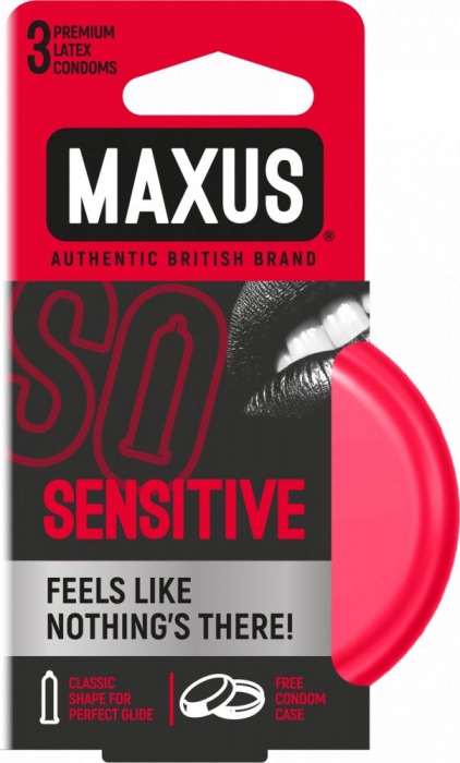 Ультратонкие презервативы в железном кейсе MAXUS Sensitive - 3 шт. - Maxus - купить с доставкой в Челябинске