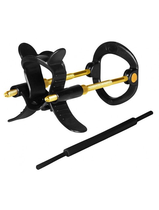 Черно-золотистый экстендер для пениса Sex Expert - Sex Expert - в Челябинске купить с доставкой