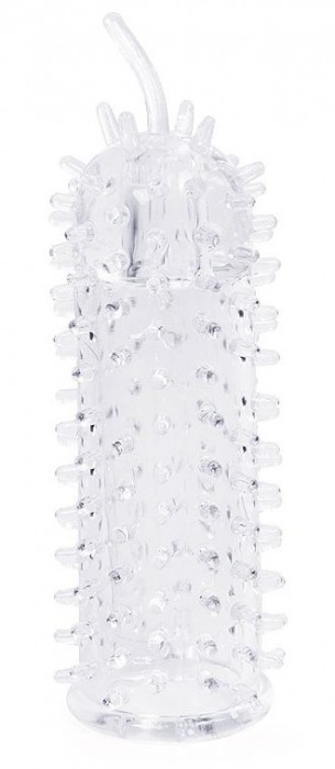 Закрытая рельефная насадка Crystal sleeve с усиками - 12 см. - Erowoman-Eroman - в Челябинске купить с доставкой