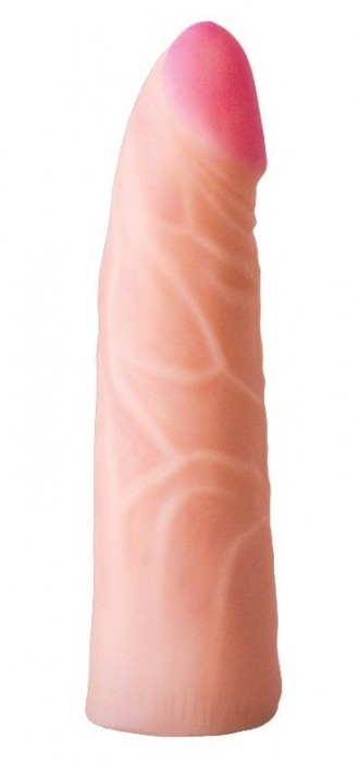 Фаллическая насадка на трусики харнесс - 17,5 см. - LOVETOY (А-Полимер) - купить с доставкой в Челябинске