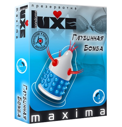 Презерватив LUXE Maxima  Глубинная бомба  - 1 шт. - Luxe - купить с доставкой в Челябинске