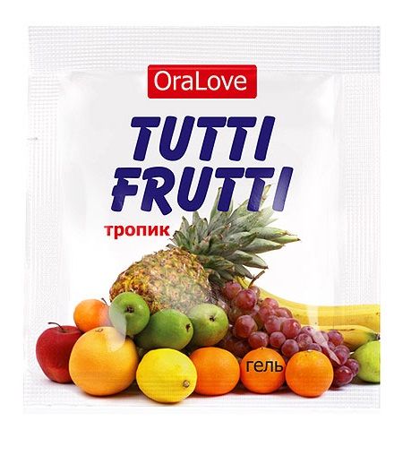 Пробник гель-смазки Tutti-frutti со вкусом тропических фруктов - 4 гр. - Биоритм - купить с доставкой в Челябинске