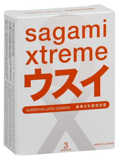 Ультратонкие презервативы Sagami Xtreme SUPERTHIN - 3 шт. - Sagami - купить с доставкой в Челябинске