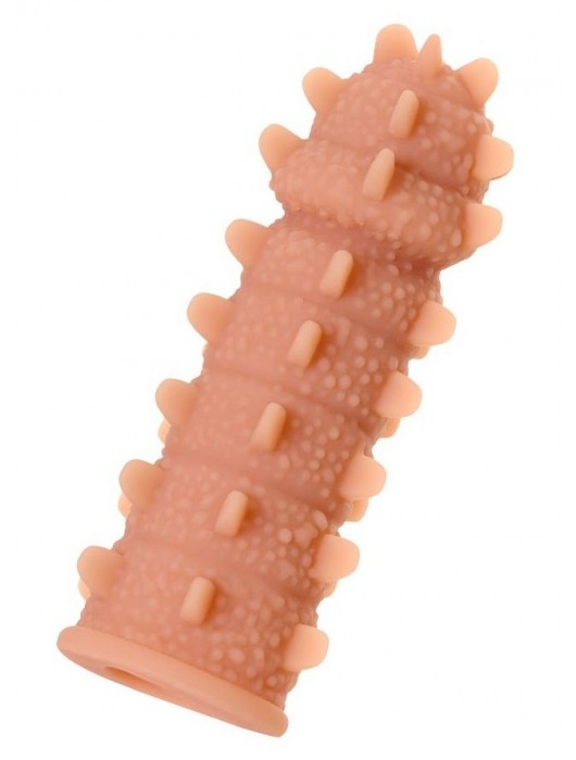 Телесная реалистичная насадка KOKOS Extreme Sleeve 04 с дополнительной стимуляцией - 12,7 см. - KOKOS - в Челябинске купить с доставкой