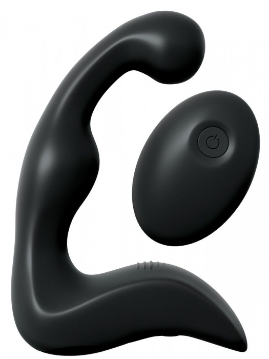 Черный вибромассажер простаты с пультом ДУ Control P-Spot Pro - Pipedream - в Челябинске купить с доставкой