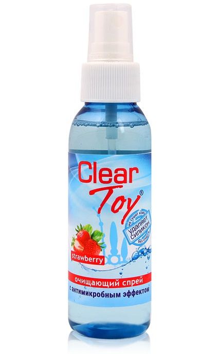 Очищающий спрей для игрушек CLEAR TOY Strawberry - 100 мл. - Биоритм - купить с доставкой в Челябинске