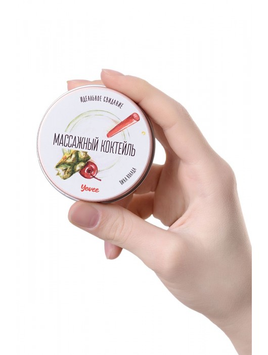 Массажная свеча «Массажный коктейль» с ароматом пина колады - 30 мл. - ToyFa - купить с доставкой в Челябинске
