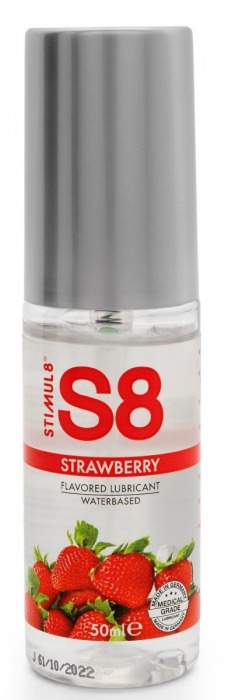 Лубрикант S8 Flavored Lube со вкусом клубники - 50 мл. - Stimul8 - купить с доставкой в Челябинске