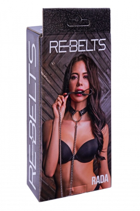 Черный поводок и чокер с кольцом Rada - Rebelts - купить с доставкой в Челябинске