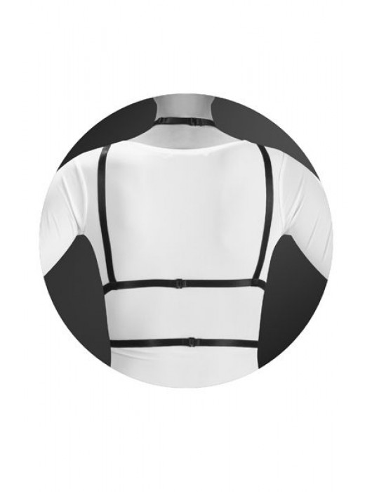 Черная упряжь на грудь Laura - Bijoux Pour Toi - купить с доставкой в Челябинске