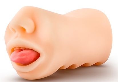 Телесный мастурбатор-ротик с язычком Oral Anne - Blush Novelties - в Челябинске купить с доставкой