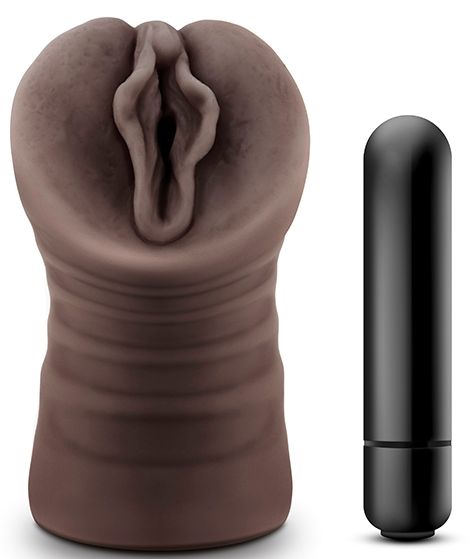 Коричневый мастурбатор-вагина Alexis - Blush Novelties - в Челябинске купить с доставкой