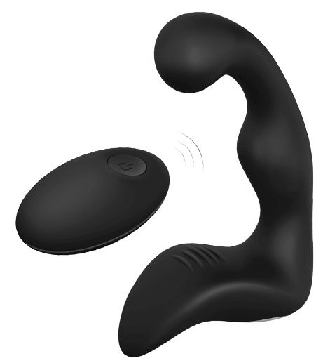 Черный вибромассажер простаты REMOTE BOOTY PLEASER - Dream Toys - в Челябинске купить с доставкой