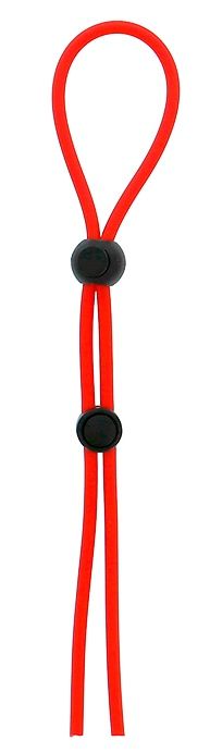 Красное лассо на пенис с двумя бусинами STRETCHY LASSO CAGE - Dream Toys - в Челябинске купить с доставкой