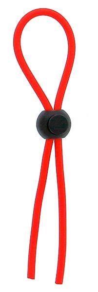 Красное эрекционное лассо с одной бусиной-утяжкой STRETCHY THIN LASSO - Dream Toys - в Челябинске купить с доставкой