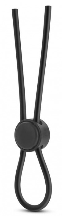 Черное силиконовое лассо на пенис SILICONE LOOP COCK RING - Blush Novelties - в Челябинске купить с доставкой