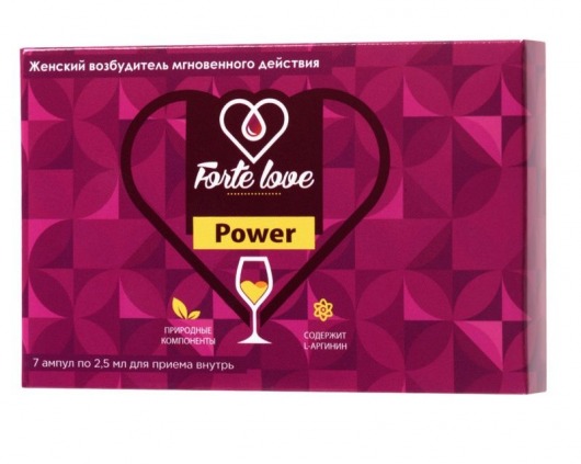Женский возбудитель мгновенного действия Forte Love Power - 7 ампул (2,5 мл.) - Капиталпродукт - купить с доставкой в Челябинске