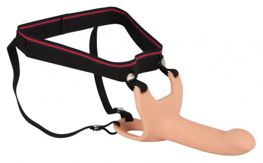 Силиконовый полый страпон на ремнях Silicone Strap-on - 16 см. - Orion - купить с доставкой в Челябинске