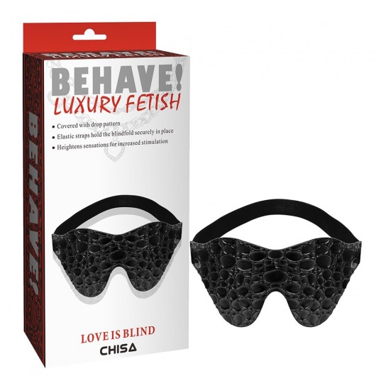 Черная маска на глаза Behave - Chisa - купить с доставкой в Челябинске
