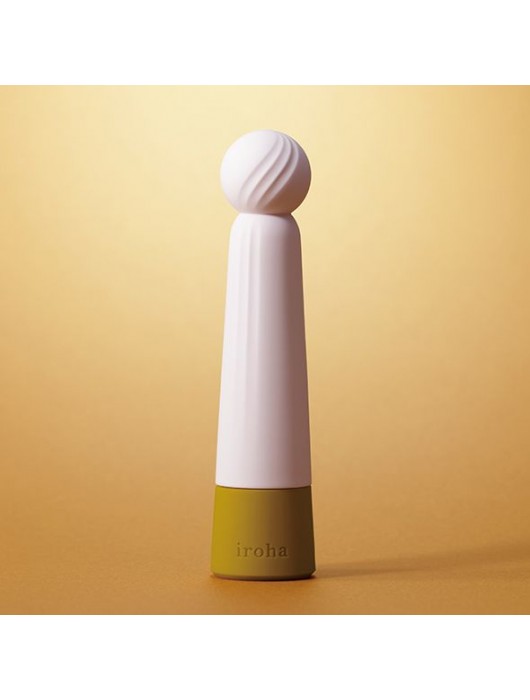 Нежно-розовый вибратор с шаровидной мягкой головкой Iroha Rin - 14,8 см. - Tenga