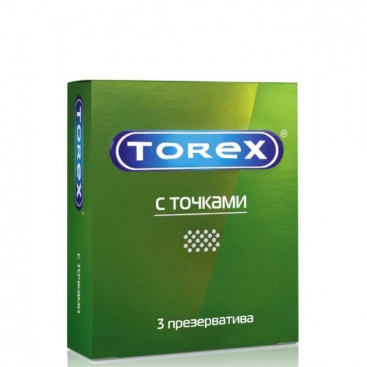 Текстурированные презервативы Torex  С точками  - 3 шт. - Torex - купить с доставкой в Челябинске