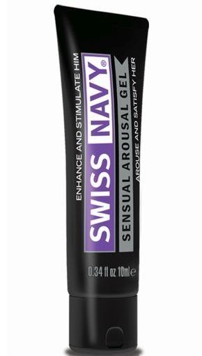 Возбуждающий гель-лубрикант на водной основе Sensual Arousal Lubricant - 10 мл. - Swiss navy - купить с доставкой в Челябинске