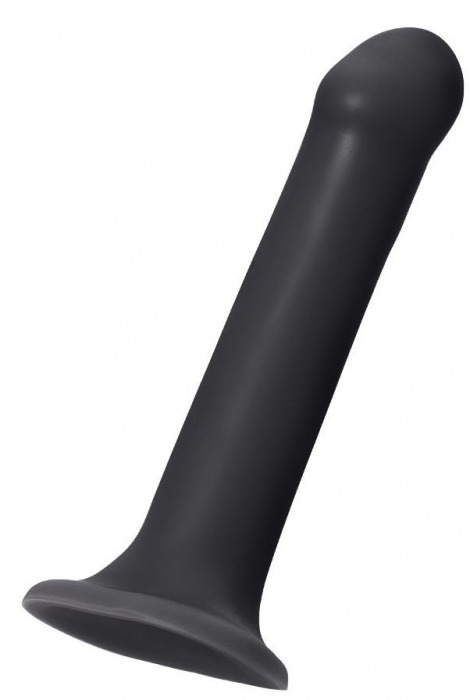 Черный фаллос на присоске Silicone Bendable Dildo XL - 20 см. - Strap-on-me - купить с доставкой в Челябинске