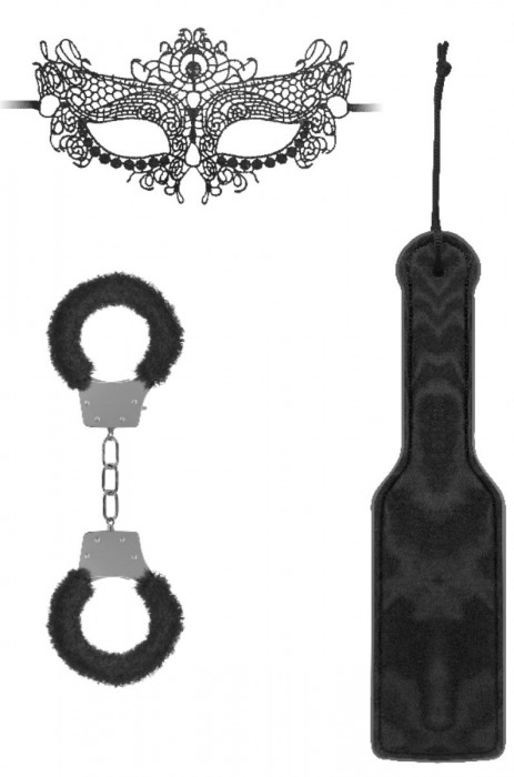 Черный игровой набор Introductory Bondage Kit №4 - Shots Media BV - купить с доставкой в Челябинске