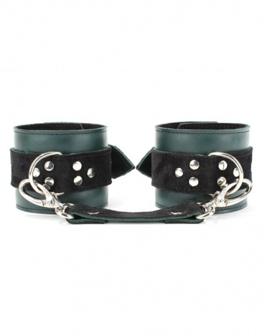 Изумрудные наручники Ladys Arsenal на карабинах - БДСМ Арсенал - купить с доставкой в Челябинске